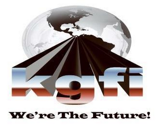KGFI WE'RE THE FUTURE! logo