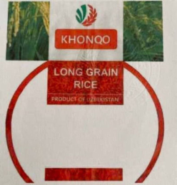 KHONQO LONG GRAIN RICE PRODUCT OF UZBEKISTAN logo