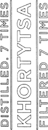 KHORTYTSA DISTILLED. 7 TIMES FILTERED 7TIMES logo