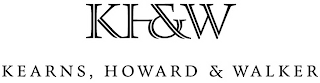 KH&W KEARNS, HOWARD & WALKER logo