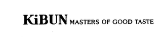 KIBUN MASTERS OF GOOD TASTE logo