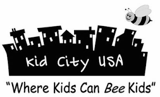 KID CITY USA "WHERE KIDS CAN BEE KIDS" logo