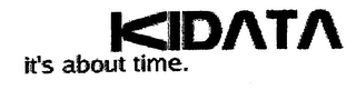 KIDATA IT'S ABOUT TIME. logo