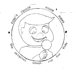 KIDD'S CHOICE KOUGH POPPS THE ORIGINAL COUGH POP FOR KIDS logo