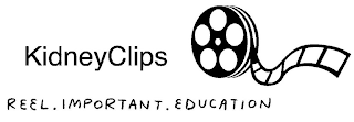 KIDNEYCLIPS REEL. IMPORTANT. EDUCATION logo