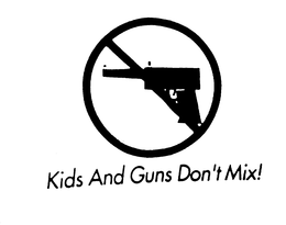 KIDS AND GUNS DON'T MIX! logo