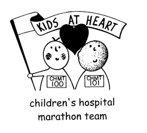KIDS AT HEART CHILDREN'S HOSPITAL MARATHON TEAM CHMT 100 CHMT 101 logo