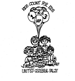 KIDS COUNT FOR KIDS 123 UCP UNITED CEREBRAL PALSY logo