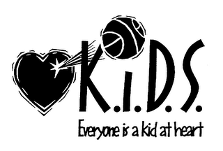 K.I.D.S. EVERYONE IS A KID AT HEART logo