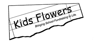 KIDS FLOWERS BRINGING SCHOOL FUNDRAISING TO LIFE. logo