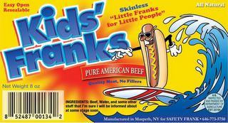 KIDS' FRANKS SKINLESS "LITTLE FRANKS FOR LITTLE PEOPLE" PURE AMERICAN BEEF logo