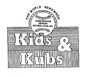 KIDS & KUBS THE WORLD RENOWNED THREE-QUATER CENTER SOFTBALL CLUB, INC. logo