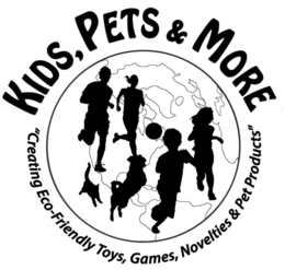 KIDS, PETS & MORE"CREATING ECO-FRIENDLY TOYS, GAMES, NOVELTIES & PET PRODUCTS" logo