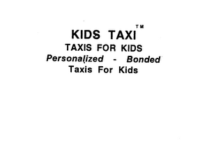 KIDS TAXI TAXIS FOR KIDS PERSONALIZED - BONDED TAXIS FOR KIDS logo