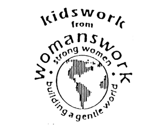 KIDSWORK FROM WOMANSWORK STRONG WOMEN BUILDING A GENTLE WORLD logo