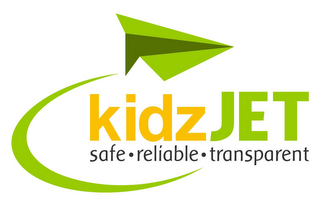 KIDZJET SAFE · RELIABLE · TRANSPARENT logo