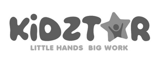 KIDZTAR LITTLE HANDS BIG WORK logo