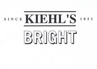 KIEHL'S BRIGHT SINCE 1851 logo