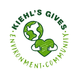 KIEHL'S GIVES · ENVIRONMENT · COMMUNITY · logo
