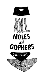 KILL MOLES AND GOPHERS SWEENEY'S POISONPEANUTS logo