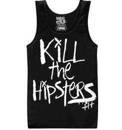 KILL THE HIPSTERS KILLERS NEVER DIE CLOTHING SMALL logo