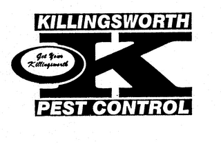 KILLINGSWORTH PEST CONTROL GET YOUR KILLINGSWORTH logo