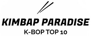 KIMBAP PARADISE K-BOP TOP 10 logo