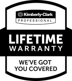 KIMBERLY-CLARK PROFESSIONAL WE'VE GOT YOU COVERED LIFETIME WARRANTY logo
