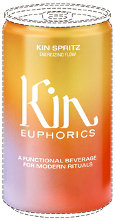 KIN SPRITZ ENERGIZING FLOW KIN EUPHORICS A FUNCTIONAL BEVERAGE FOR MODERN RITUALS logo