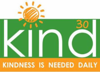 KIND 30 KINDNESS IS NEEDED DAILY logo