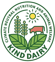 KIND DAIRY CLIMATE NEUTRAL NUTRITION AND ANIMAL WELFARE logo