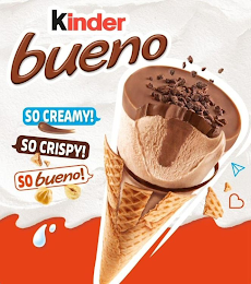 KINDER BUENO SO CREAMY! SO CRISPY! SO BUENO! logo
