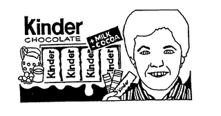 KINDER CHOCOLATE +MILK -COCOA logo