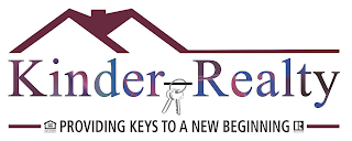 KINDER-REALTY PROVIDING KEYS TO A NEW BEGINNING EQUAL HOUSING OPPORTUNITY R REALTOR logo