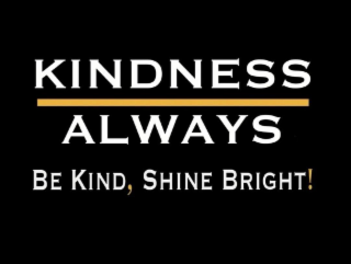 KINDNESS ALWAYS BE KIND, SHINE BRIGHT! logo