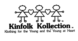 KINFOLK KOLLECTION KLOTHING FOR THE YOUNG AND THE YOUNG AT HEART logo