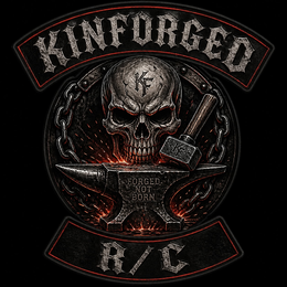 KINFORGED FORGED NOT BORN R/C KF logo