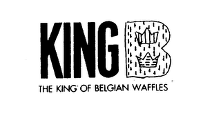 KING B THE KING OF BELGIAN WAFFLES logo