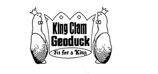 KING CLAM GEODUCK FIT FOR A KING logo