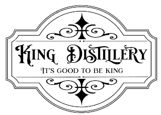 KING DISTILLERY IT'S GOOD TO BE KING logo