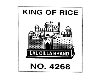 KING OF RICE LALQILLA BRAND NO. 4268 logo
