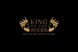 KING OF THE WOODS RULE THE WILD. DEFINE THE MAN. logo