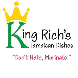 KING RICH'S JAMAICAN DISHES DONT HATE, MARINATE logo