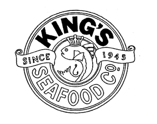 KING SEAFOOD CO. SINCE 1945 logo