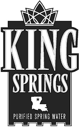 KING SPRINGS PURIFIED SPRING WATER logo