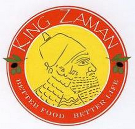 KING ZAMAN BETTER FOOD BETTER LIFE logo