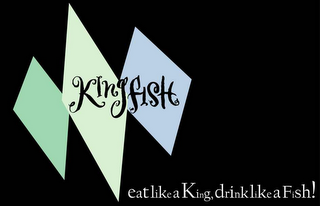 KINGFISH EAT LIKE A KING, DRINK LIKE A FISH! logo