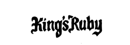 KING'S RUBY logo