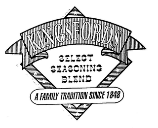KINGSFORDS SELECT SEASONING BLEND A FAMILY TRADITION SINCE 1848 logo