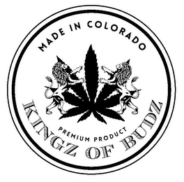 KINGZ OF BUDZ PREMIUM PRODUCT MADE IN COLORADO logo